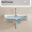 HOROW Basin 50mm L x 42mm W White Ceramic Rectangular Sink with Overflow