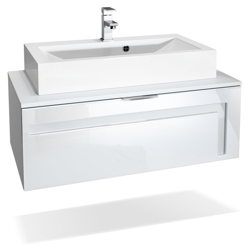Kerner 960mm Wall Mounted Vanity Unit, White