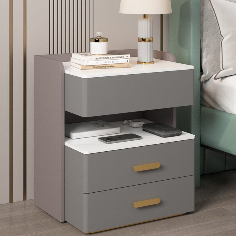 Lushawn 18.8'' W Nightstand, Light Gray