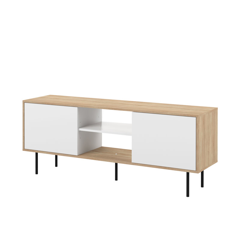 Shannequa TV Stand for TVs up to 65", Oak/White