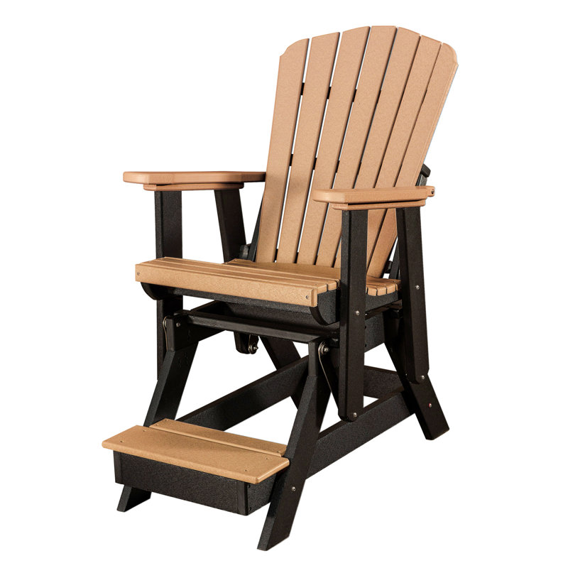 Chaise Adirondack en plastique, Brun / noir