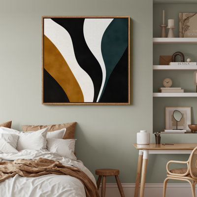 Art mural encadré, rétro, antique, classique pour chambre à coucher - 24 po x 24 po
