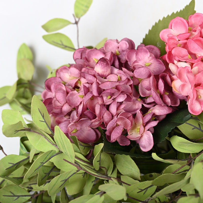 Arrangement d'hortensias en pot, Rouge