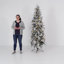 Hersi Flocked/Frosted Realistic Spruce Christmas Tree with LED Lights-511016657