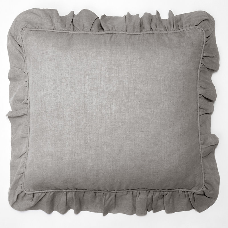 Banji Linen Blend Sham - Euro, Euro, Gray