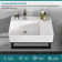 Mocoloo 23"L x 16"W Ceramic Rectangular Console Bathroom Sink with One Faucet Hole and Bracket Base