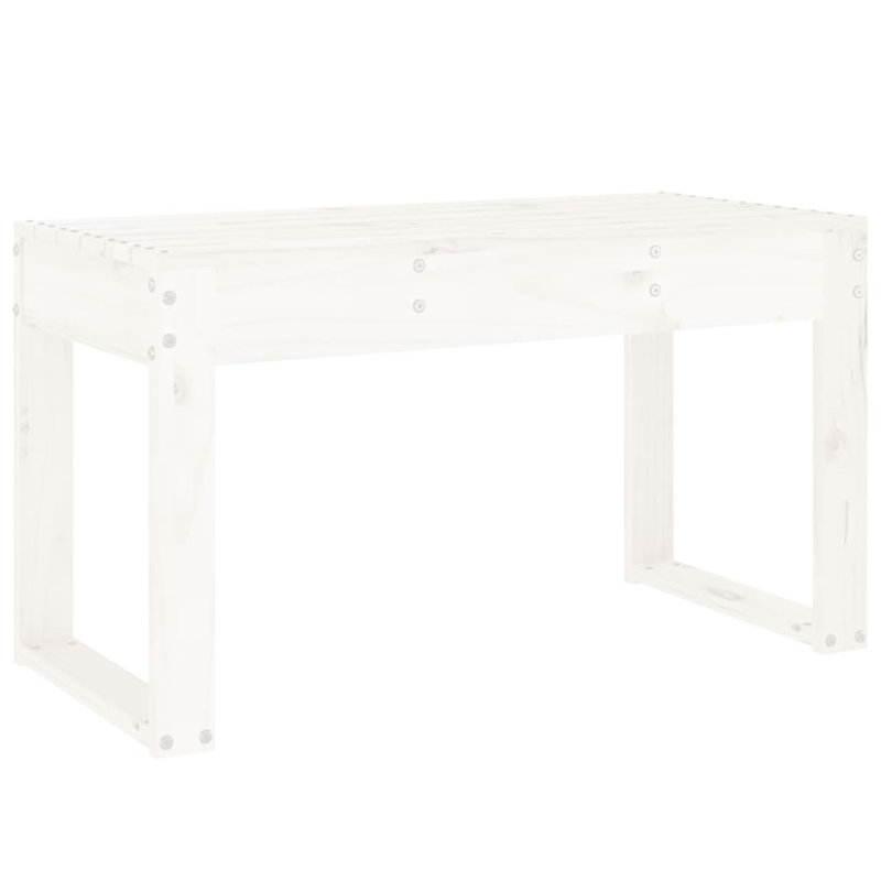 Lovington Solid Wood Pine Outdoor Bench, White