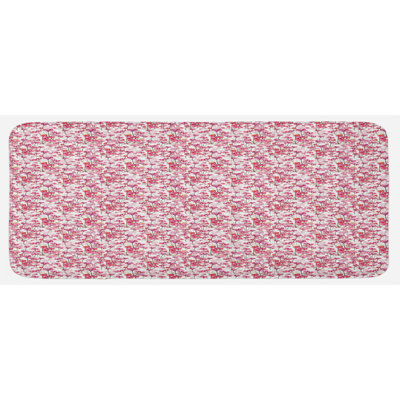 Eclectic Floral Synthetic Kitchen Mat