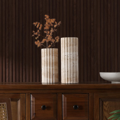 Wargo Travertine Vase Set