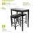 Trevyon 41'' Solid Wood Bar Set