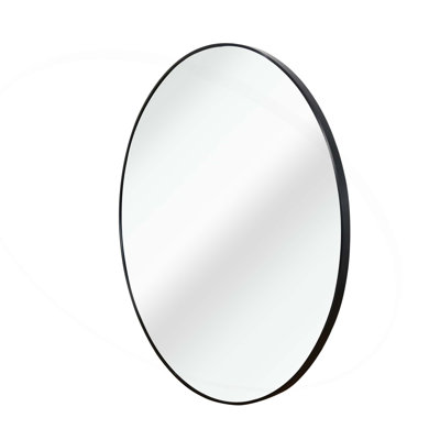 Metal Framed Round Bathrrom HD Glass Mirror For Wall