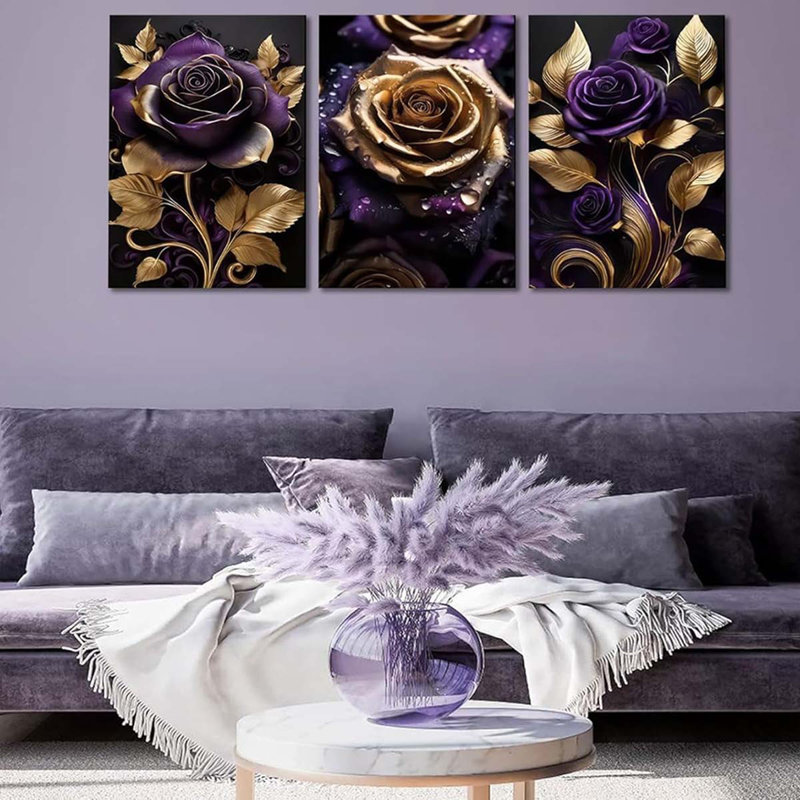 3 Piece Wrapped Canvas Print, 60 cm H x 40 cm W