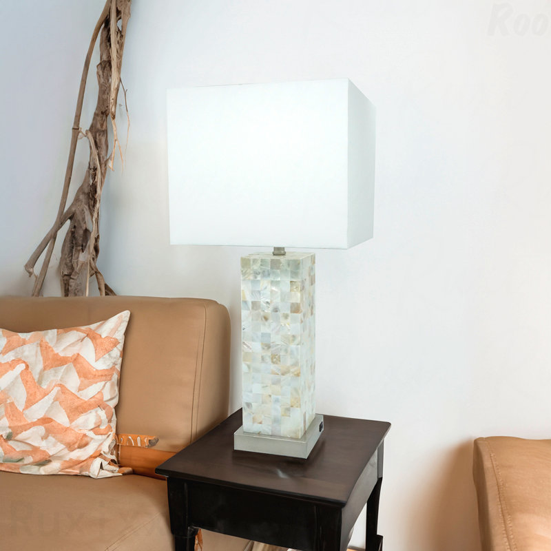 Table Lamp - 2-Piece Set, Soft Diffused Light, White Shade
