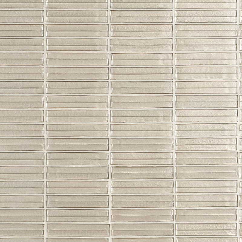 Maya Stacked 12x12 Polished Glass Mosaic Tile, Stacked Dawn