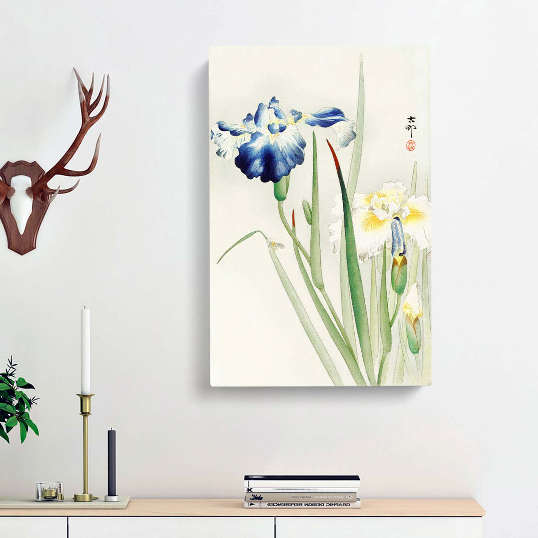 Irises by Ohara Koson - Wrapped Canvas