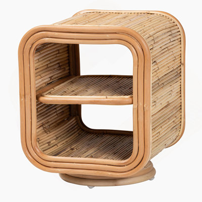 Table de chevet avec tablette de rangement ouverte