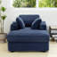 Chaise longue et canapé-lit en velours côtelé 43 po avec porte-gobelets-98471100