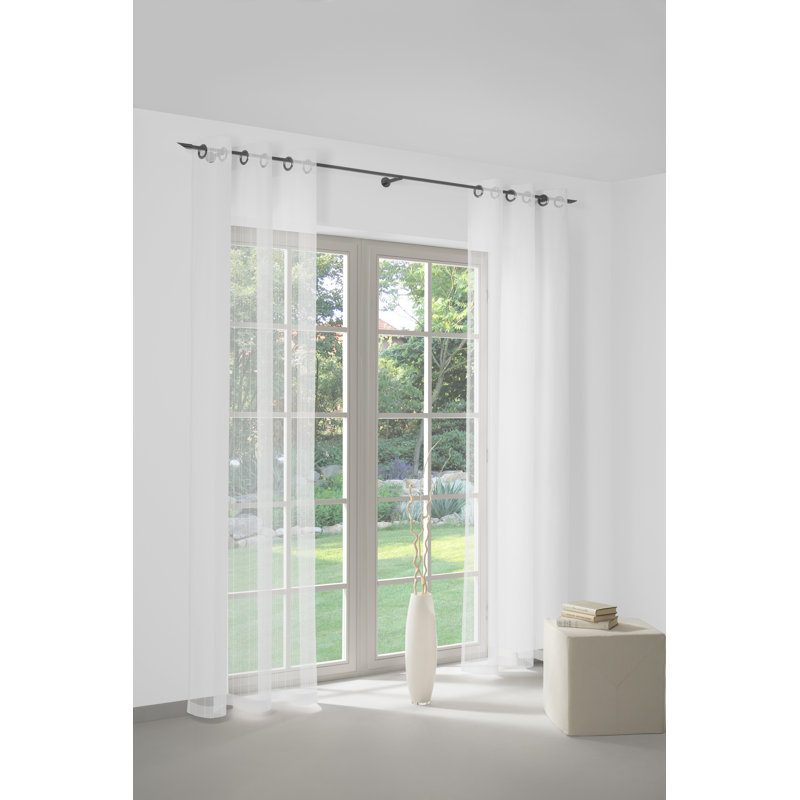 Andrais Semi Sheer Single Curtain Panel, 175cm H x 600cm W