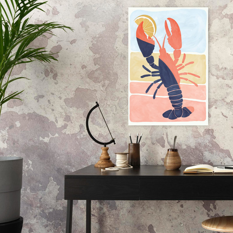Chillin, homard, coquillages, homard, art mural côtier, H 24 po x l 16 po