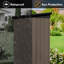 Abri de jardin en métal 5 pi x 4 pi brun + noir