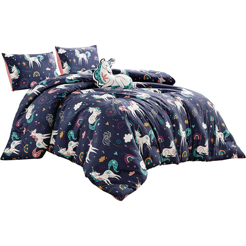 Ensemble d'édredon en microfibre avec licorne Magical Unicorn Fantasy