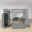 Lit superposé en forme de L avec bureau intégré et garde-robe-791705999-791705994