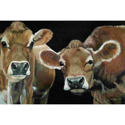 «Hello There Cows», reproduction sur toile tendue