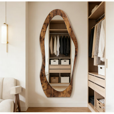 Full Body Mirror, Full Body Mirror, Irregular Wave Shape, Suitable For Long Floor Mirrors In Dressing Rooms, Bedrooms, Living Rooms