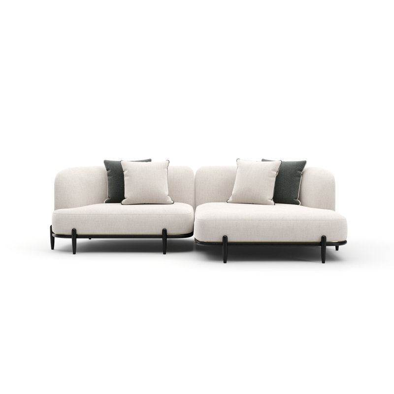 Sectional, Right Hand Facing, 31" H x 110.5" W x 130" D