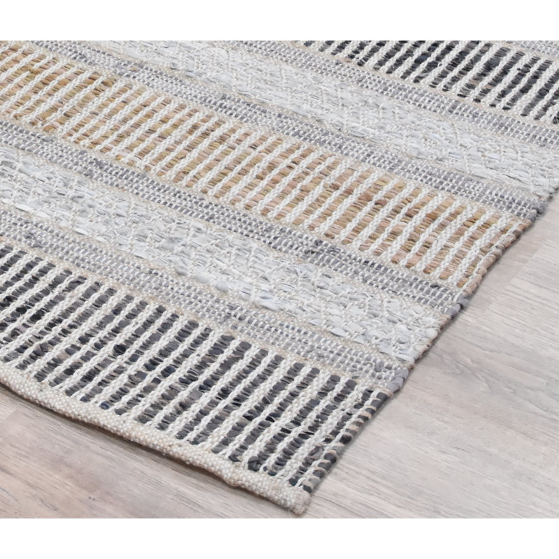 Tapis brun tissé à plat à la main Artiaga, Rectangle 5 pi x 8 pi
