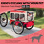 Remorque à vélo pliante robuste pour chiens - Cadre en acier spacieux avec roues tout-terrain de 20 pouces pour le vélo, le jogging et le camping-129885637