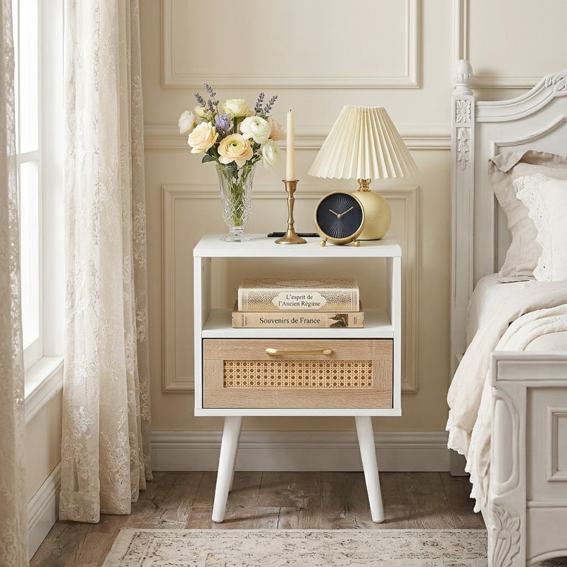 Table de chevet Margery, Blanc