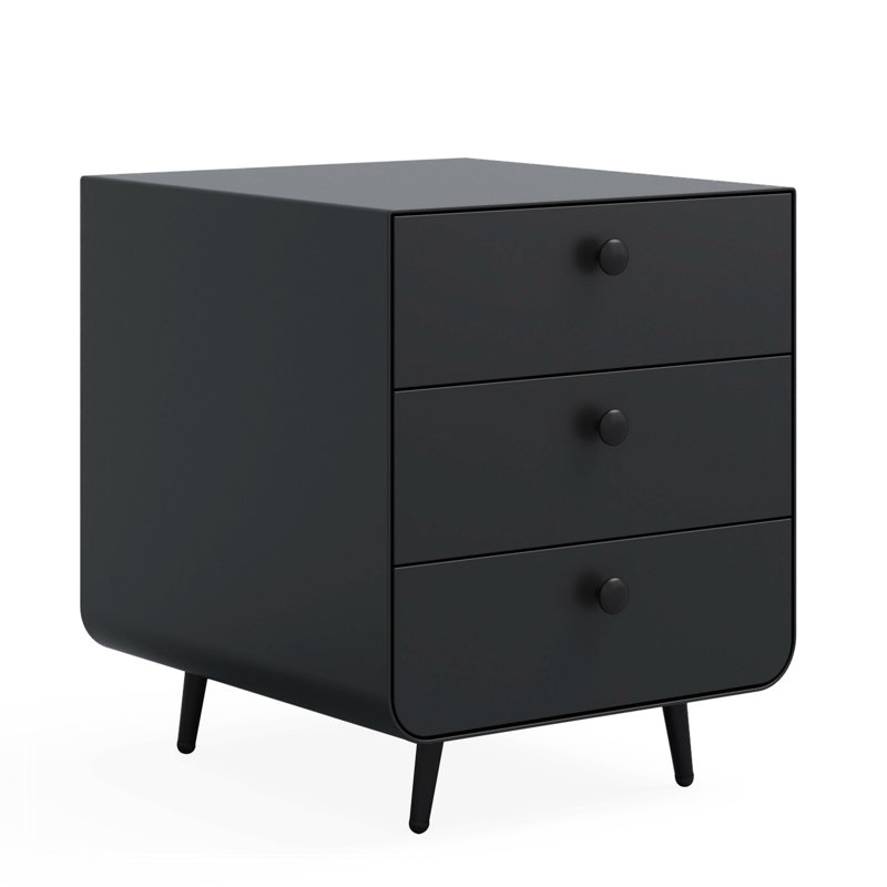 Lesesne 3 - Drawer Nightstand, Black