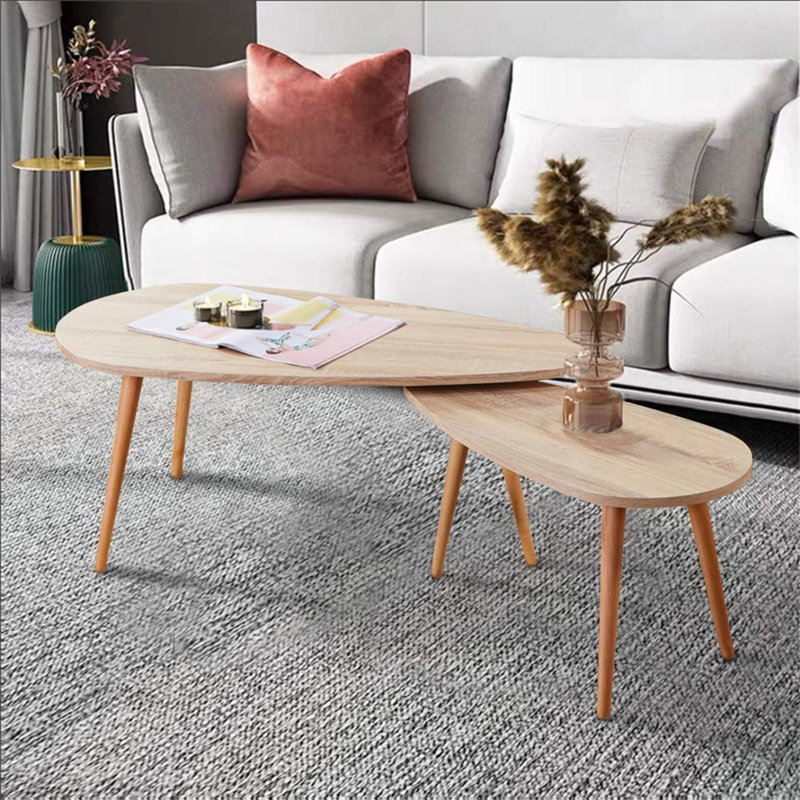 Suffern Four Leg Coffee Table, Brown, Light brown