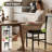 Set of 4 Dining Chairs Upholstered Kitchen Chairs Side Chair with Ergonomic Backrest and Padded Seat