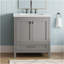 Meuble-lavabo autoportant de 30 po avec lavabo, comptoir en marbre d'ingénierie de Carrare avec lavabo rectangulaire encastré en céramique, grande porte à fermeture douce, cadre en bois-1709927219