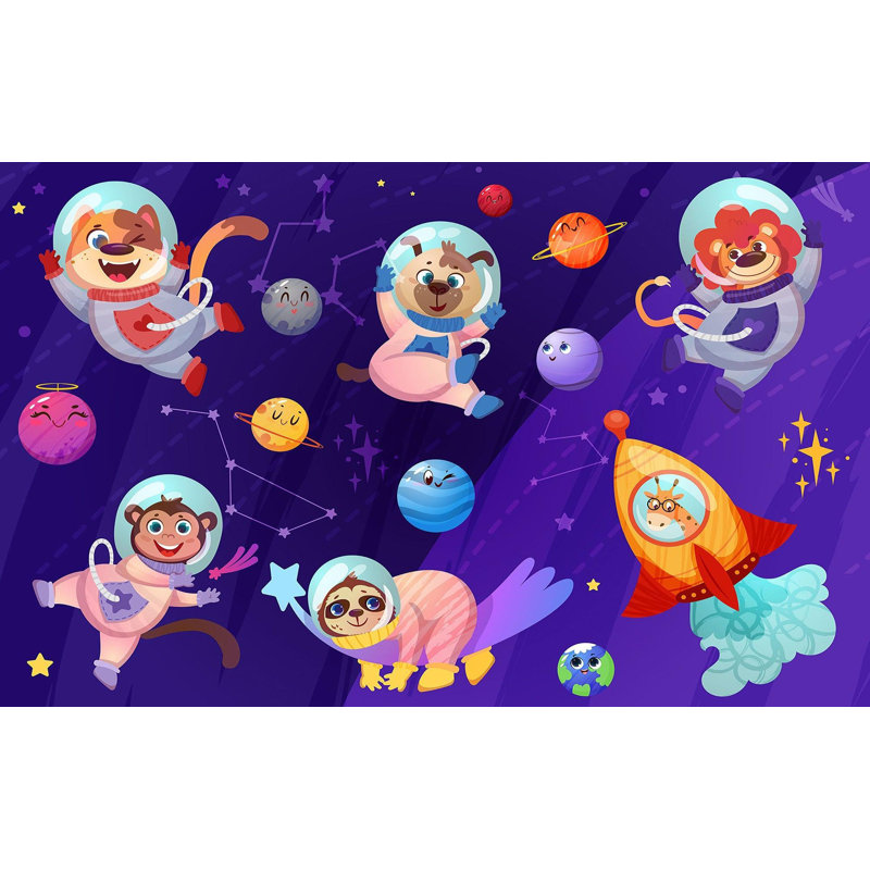 Papier peint de qualité supérieure - Aventures dans l'espace, L 120 po x l 180 po