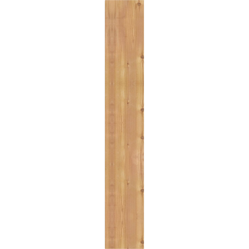 Artisan traditionnel en bois rustique, Cèdre rouge occidental l 7 1/2 po (lisse), P 48 po x H 48 po
