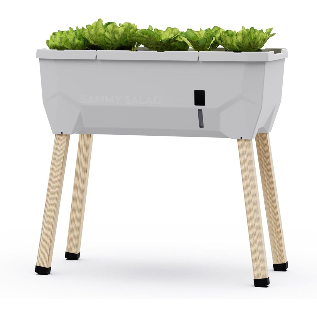 Sammy Salad Raised Bed Planter for Green Leaves, Self-Watering System, 15L Water Tank, 40L Soil Capacity
