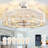 26" Caged Ceiling Fans with Remote App Control for Patio Kitchen Bedroom, Farmhouse Flush Mount Ceiling Fan with Lights Reversible 6 Speed Timer Walnut-720269350-719949329