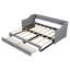 Lit de jour simple tapissier très grand avec deux tiroirs, gris-659915311