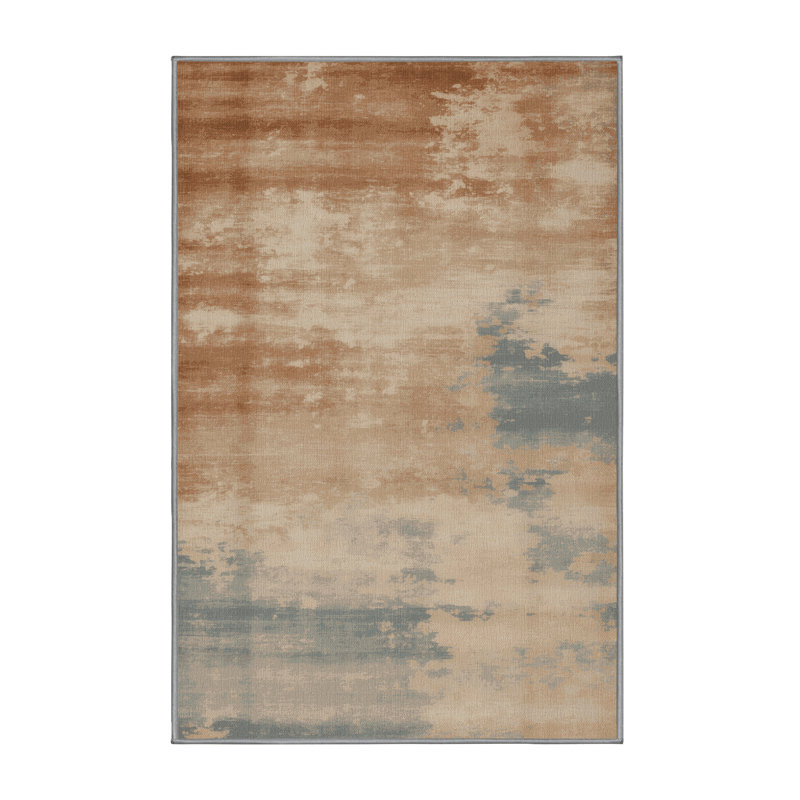 Tapis gris lavable à la machine, Rectangulaire 2 pi x 3 pi