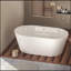 Baignoire de trempage autoportante en acrylique 63 "avec trop-plein et drain chromés, certifié Cupc L 63" x l 31,1 ", blanc brillant