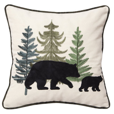  Housse et insert de coussin carré Bear Family