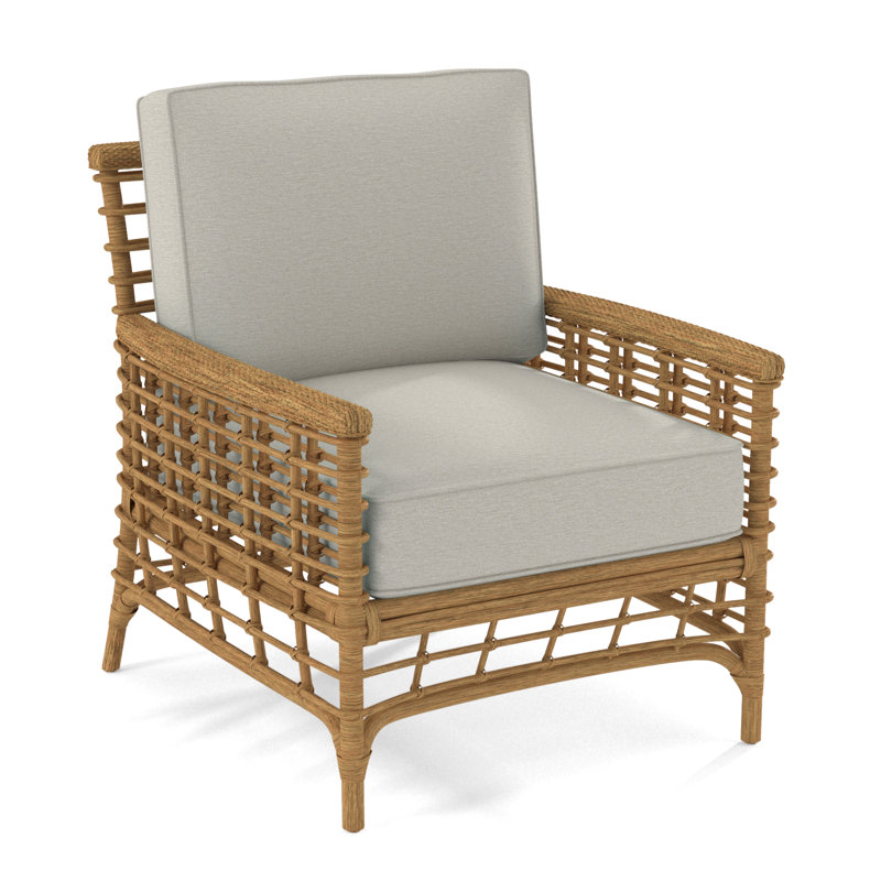Luca Upholstered Armchair, Honey, White Sugar Performance; 0863-91