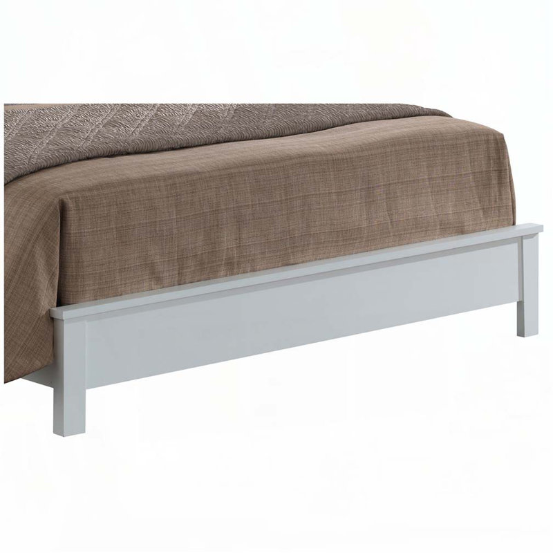Wooden Storage Platform Bed Frame, Queen, White