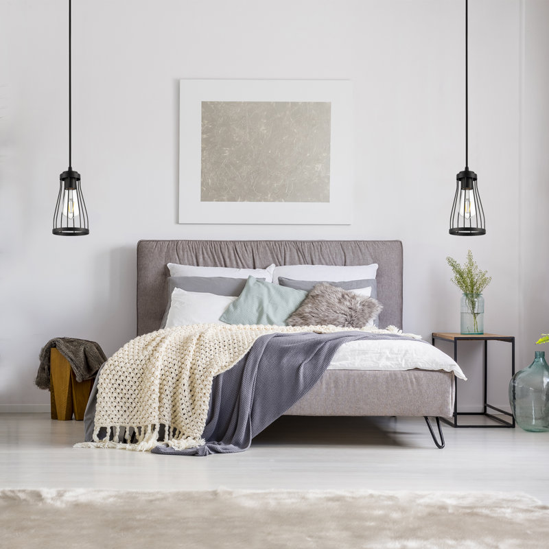 2 - Light Matt Black Bell Pendant