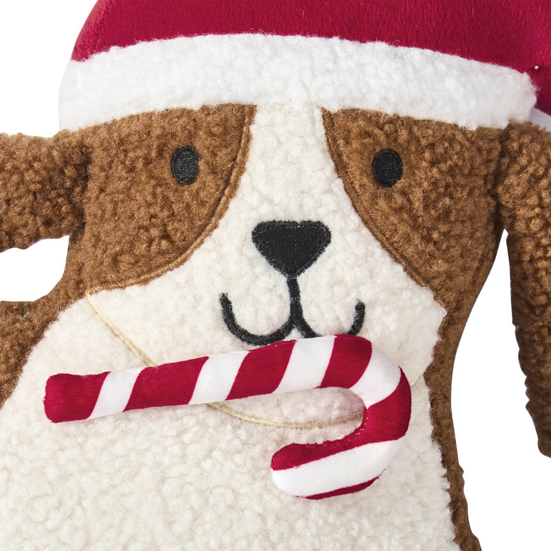 Coussin décoratif Hallmark en forme de chien pour les fêtes, 40 x 30 cm