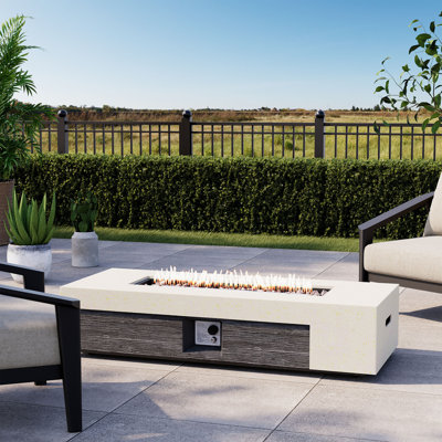 56 "L Concrete Propane Fire Pit Table