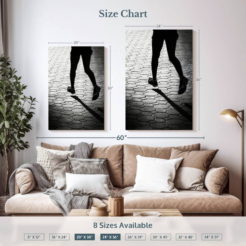 Sireci BW Jogging, 36" H x 24" W